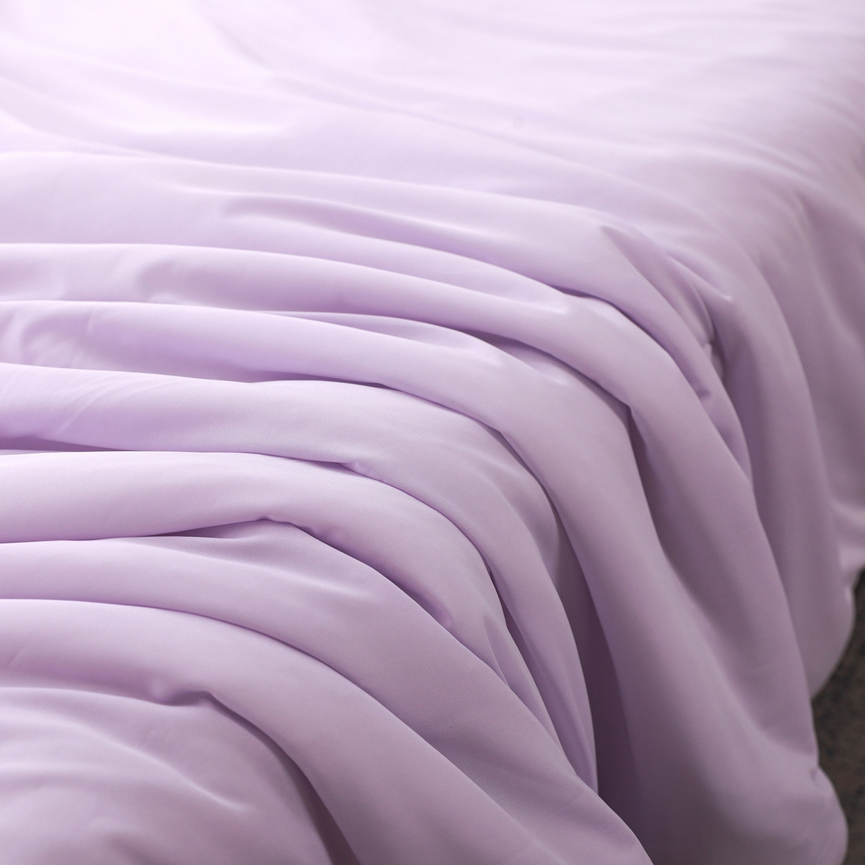 91家纺网 家纺一手货源 找家纺 富馨莱 2026新款PE乙纶高克重豆豆凉席凉感丝夏被四件套 冰紫色