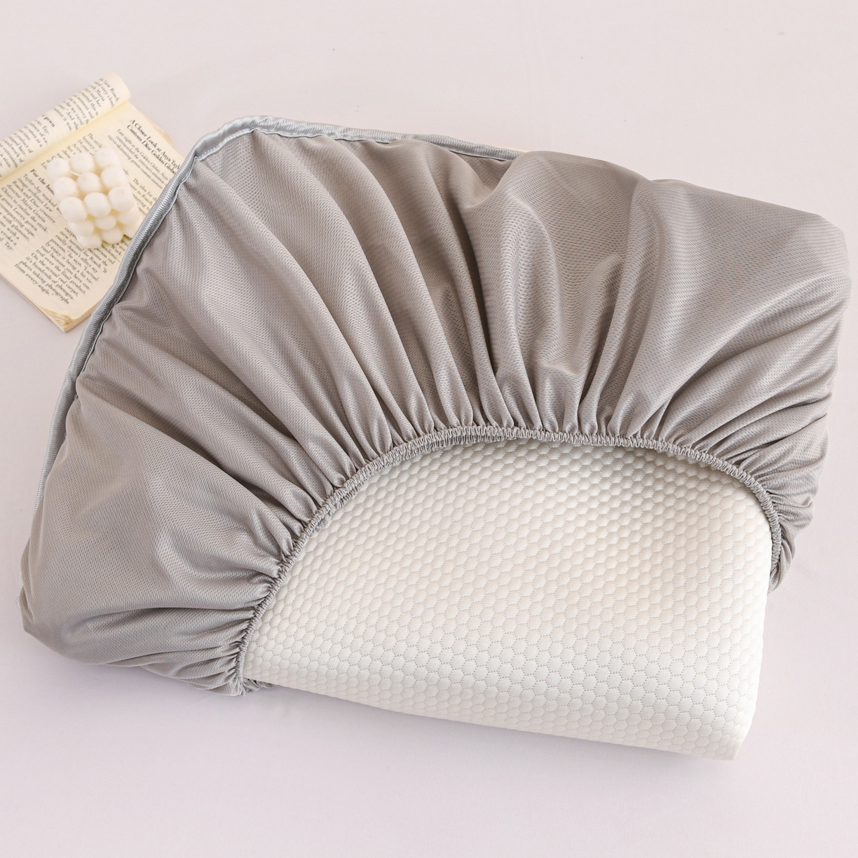 91家纺网 家纺一手货源 找家纺 富馨莱 2026新款PE乙纶高克重冰豆豆席凉感凉席单件床笠款支持一件定做尺寸学生宿舍 冰白色