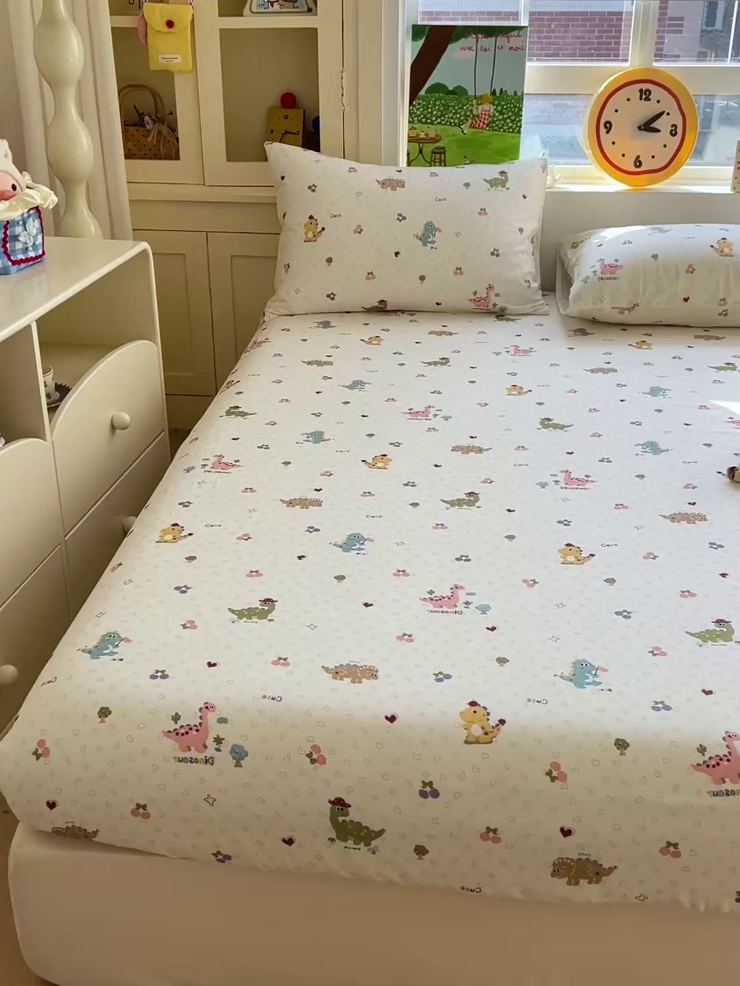 91家纺网 家纺一手货源 找家纺 名兮家居 2026新款全棉纯棉A类卡通时尚风双层纱床笠单品床笠床笠单件 双层纱-趣味王国