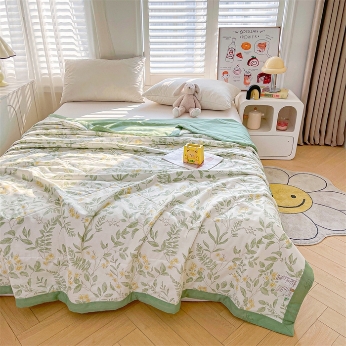 91家纺网 家纺一手货源 找家纺 （总）米萝家居 2026新款全棉夏凉被纯棉空调被印花夏被【风格二】