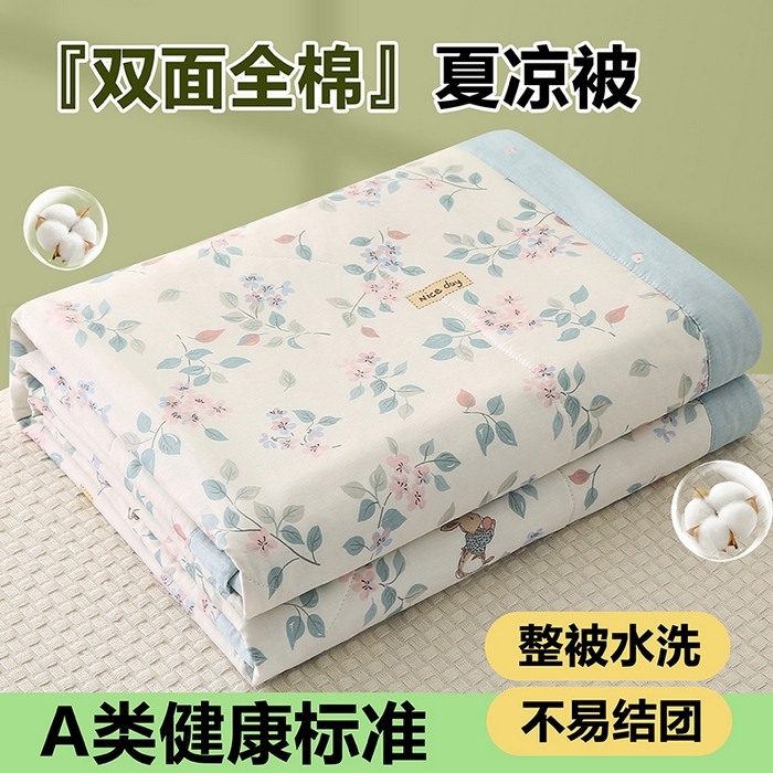 米萝家居 2026新款全棉夏凉被纯棉空调被印花夏被【风格二】 温暖思绪