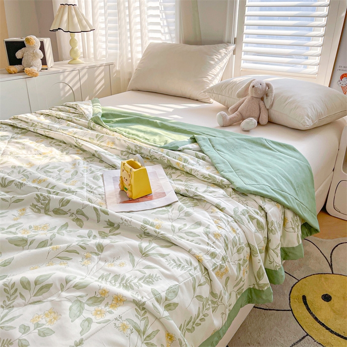 91家纺网 家纺一手货源 找家纺 米萝家居 2026新款全棉夏凉被纯棉空调被印花夏被【风格二】 悠然夏日