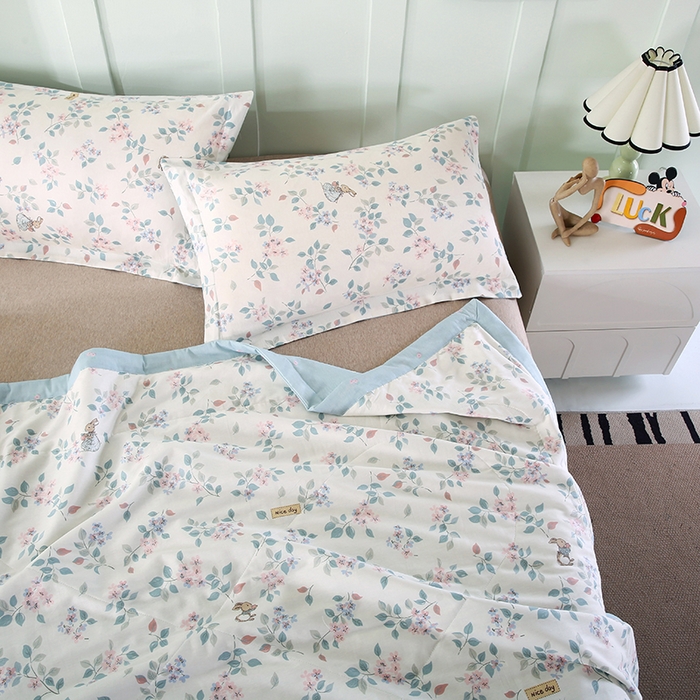 91家纺网 家纺一手货源 找家纺 米萝家居 2026新款全棉夏凉被纯棉空调被印花夏被【风格二】 温暖思绪