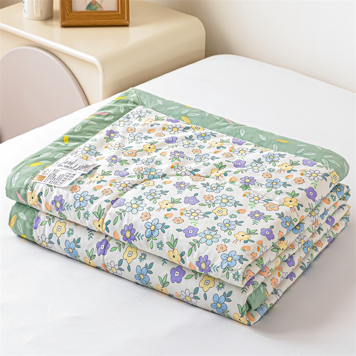 米萝家居 2026新款全棉夏凉被纯棉空调被印花夏被【风格二】 碎花细雨