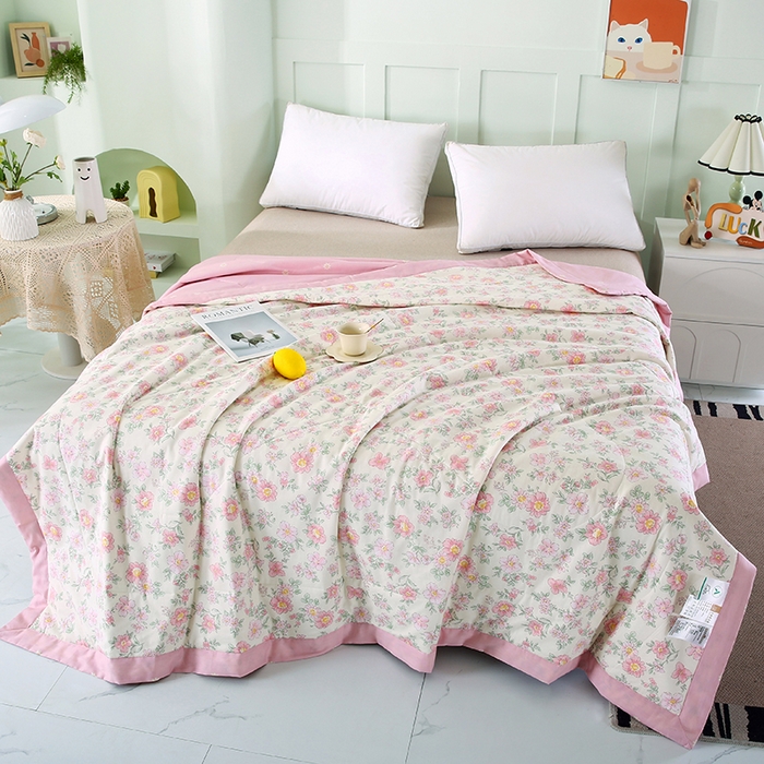 91家纺网 家纺一手货源 找家纺 米萝家居 2026新款全棉夏凉被纯棉空调被印花夏被【风格二】 依美莎