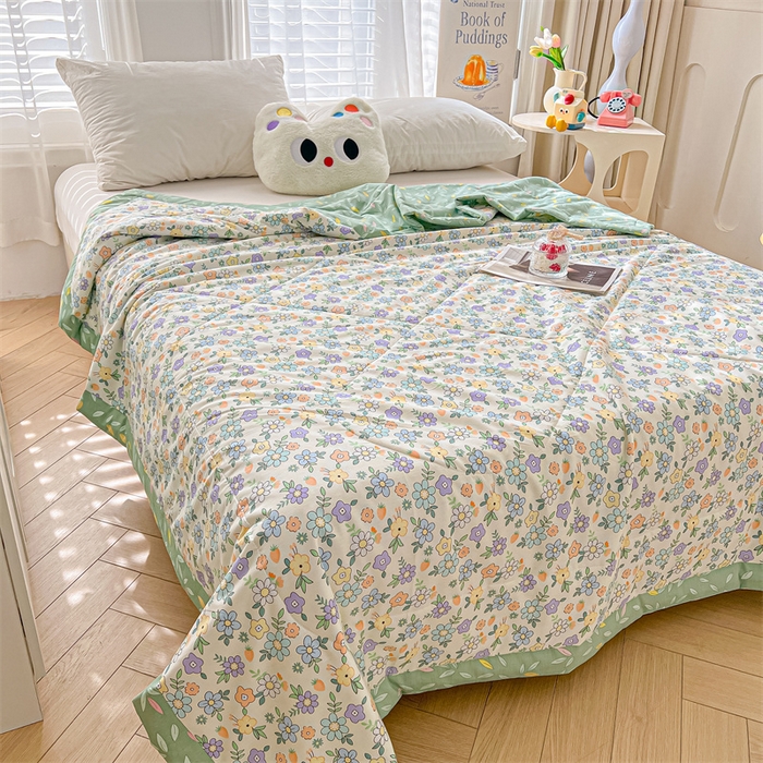 91家纺网 家纺一手货源 找家纺 米萝家居 2026新款全棉夏凉被纯棉空调被印花夏被【风格二】 碎花细雨