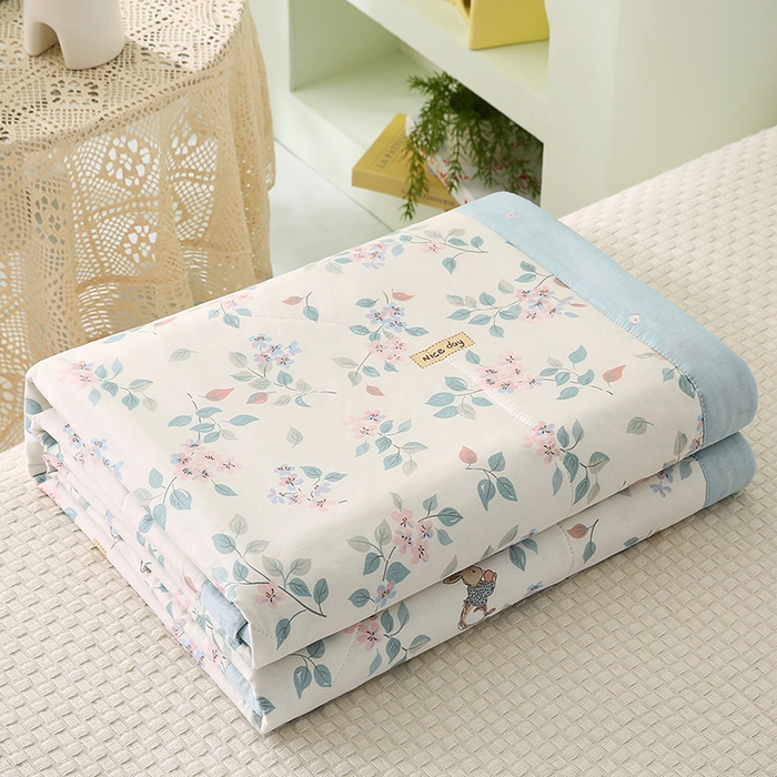 91家纺网 家纺一手货源 找家纺 米萝家居 2026新款全棉夏凉被纯棉空调被印花夏被【风格二】 温暖思绪