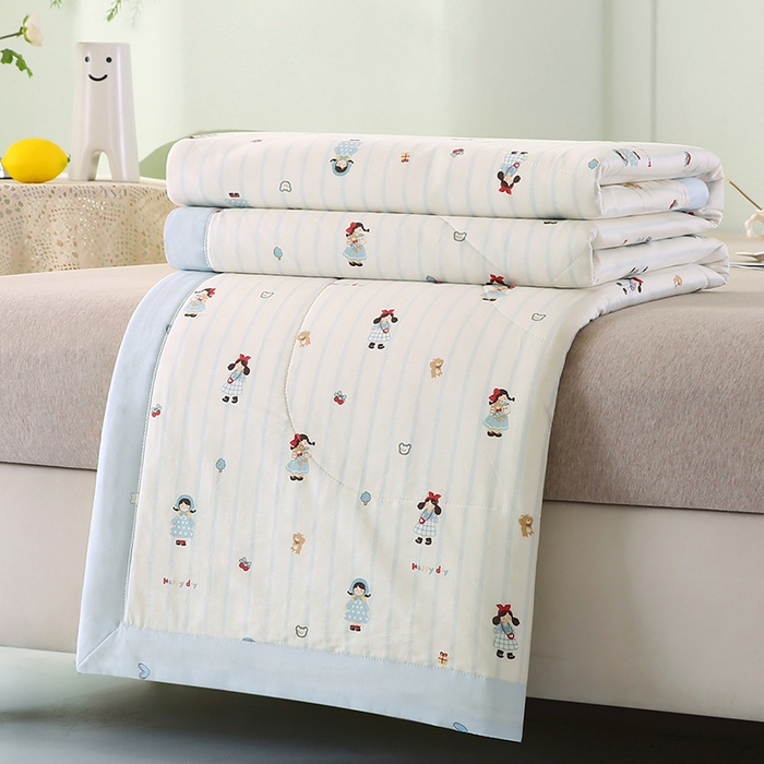 91家纺网 家纺一手货源 找家纺 米萝家居 2026新款全棉夏凉被纯棉空调被印花夏被【风格二】 少女日记