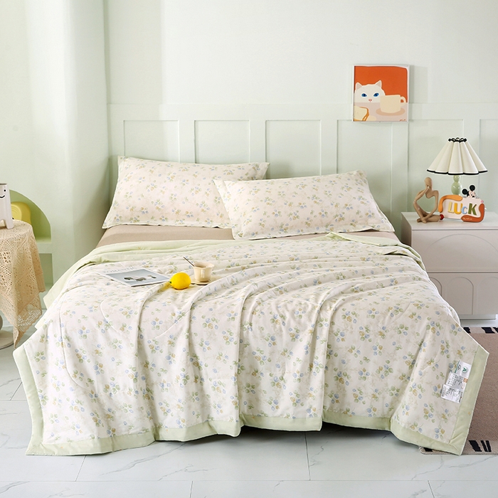 91家纺网 家纺一手货源 找家纺 米萝家居 2026新款全棉夏凉被纯棉空调被印花夏被【风格二】 青岚语