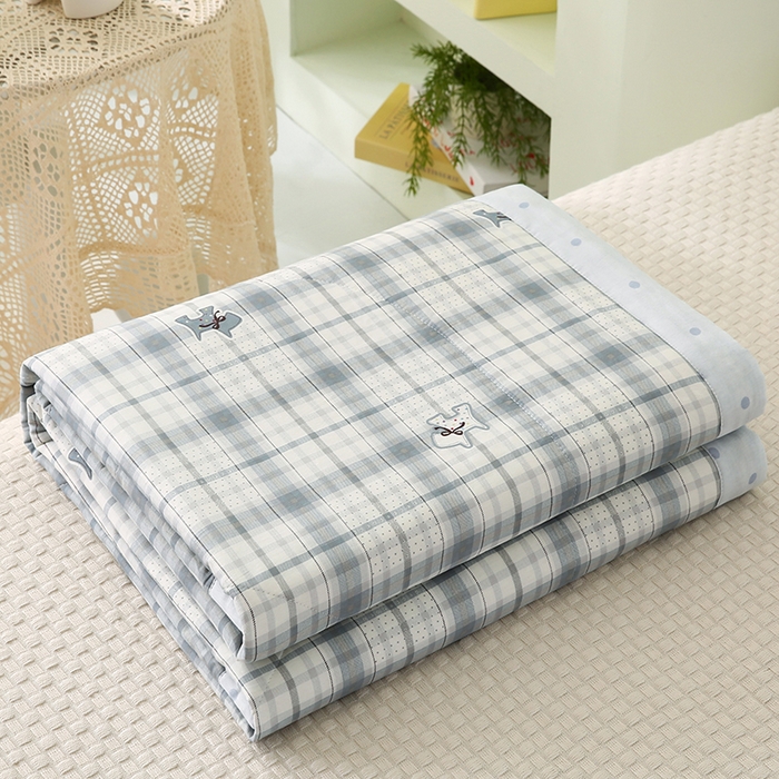 91家纺网 家纺一手货源 找家纺 米萝家居 2026新款全棉夏凉被纯棉空调被印花夏被【风格二】 超能小柴-灰