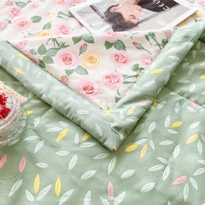 91家纺网 家纺一手货源 找家纺 米萝家居 2026新款全棉夏凉被纯棉空调被印花夏被【风格二】 阳光花语