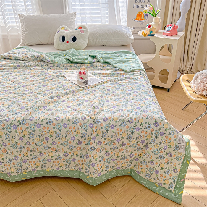 91家纺网 家纺一手货源 找家纺 米萝家居 2026新款全棉夏凉被纯棉空调被印花夏被【风格二】 碎花细雨