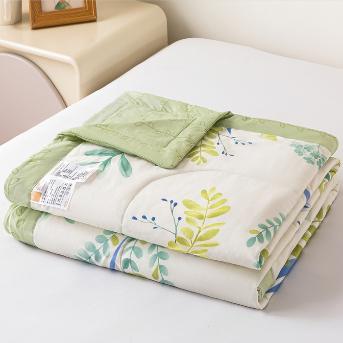 91家纺网 家纺一手货源 找家纺 米萝家居 2026新款全棉夏凉被纯棉空调被印花夏被【风格二】 叶语菲菲