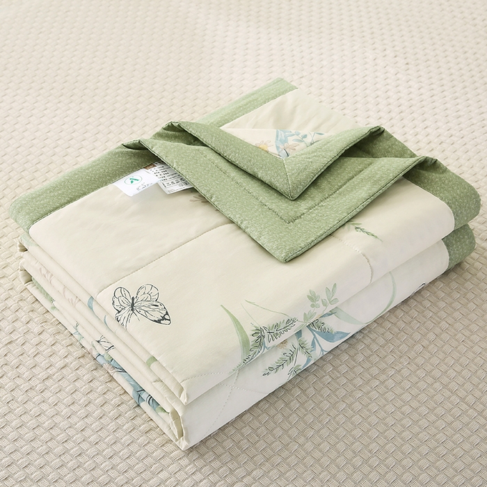 91家纺网 家纺一手货源 找家纺 米萝家居 2026新款全棉夏凉被纯棉空调被印花夏被【风格二】 浅花悠悠