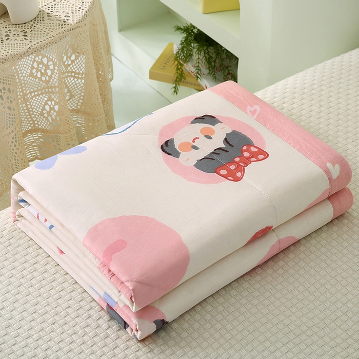 91家纺网 家纺一手货源 找家纺 米萝家居 2026新款全棉夏凉被纯棉空调被印花夏被【风格二】 白桃公主