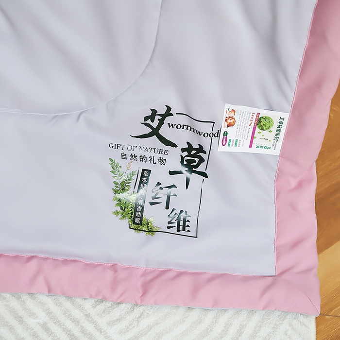 91家纺网 家纺一手货源 找家纺 憨豆家纺 2026新款艾草夏被空调被薄被子艾草驱蚊夏凉被礼品被子 高级灰