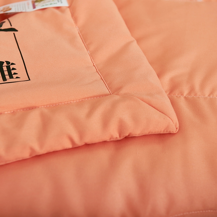 91家纺网 家纺一手货源 找家纺 憨豆家纺 2026新款艾草夏被空调被薄被子艾草驱蚊夏凉被礼品被子 火欧橘