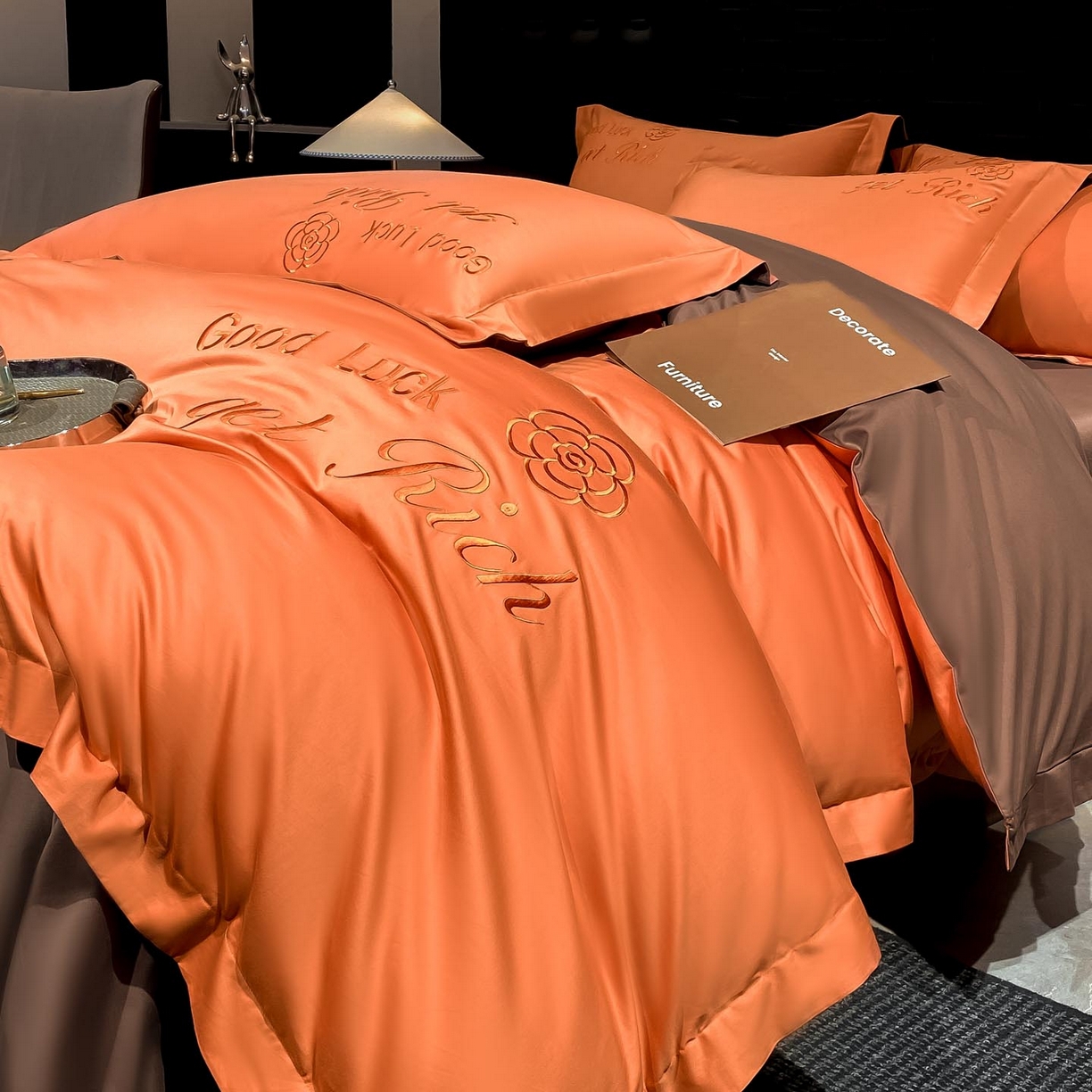 91家纺网 家纺一手货源 找家纺 （总）润锦云 2026新款100s全棉长绒棉纯棉刺绣四件套-如愿