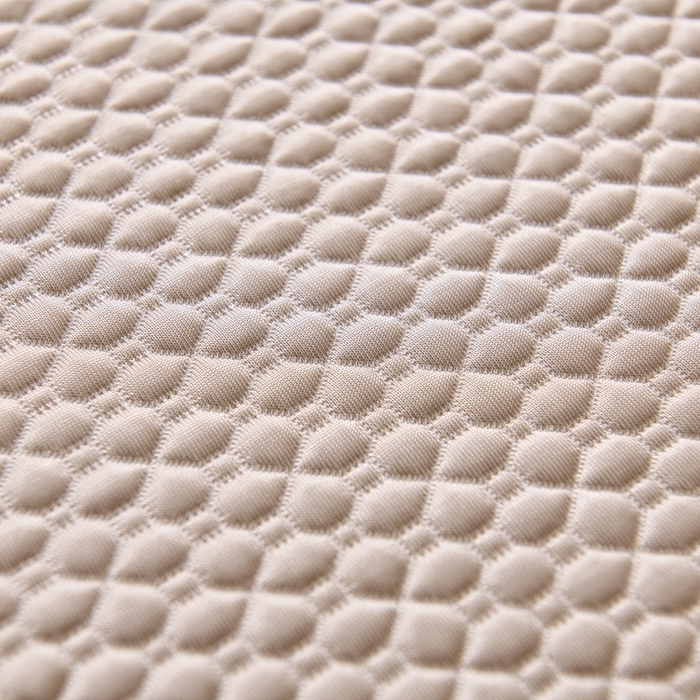 91家纺网 家纺一手货源 找家纺 梵克保罗 2026春夏新款PE中分子凉席三件套纯色平铺豆豆席凉席席子-四叶草系列 四叶草-香槟金