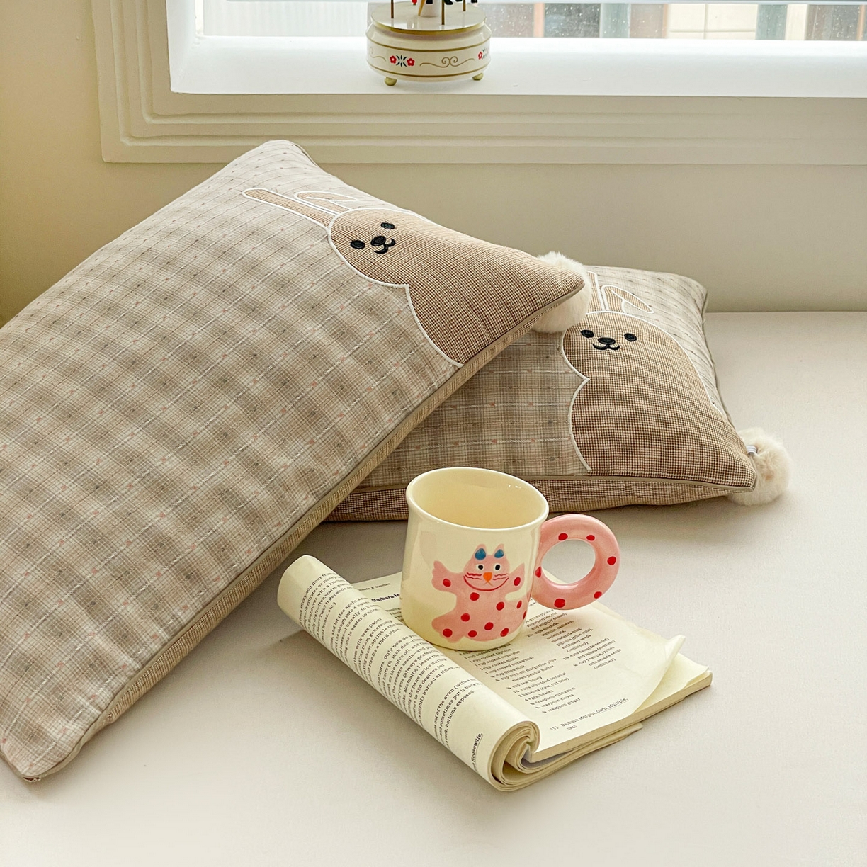 91家纺网 家纺一手货源 找家纺 （总）梦叶草 2026新款全棉毛球兔荞麦枕枕头枕芯