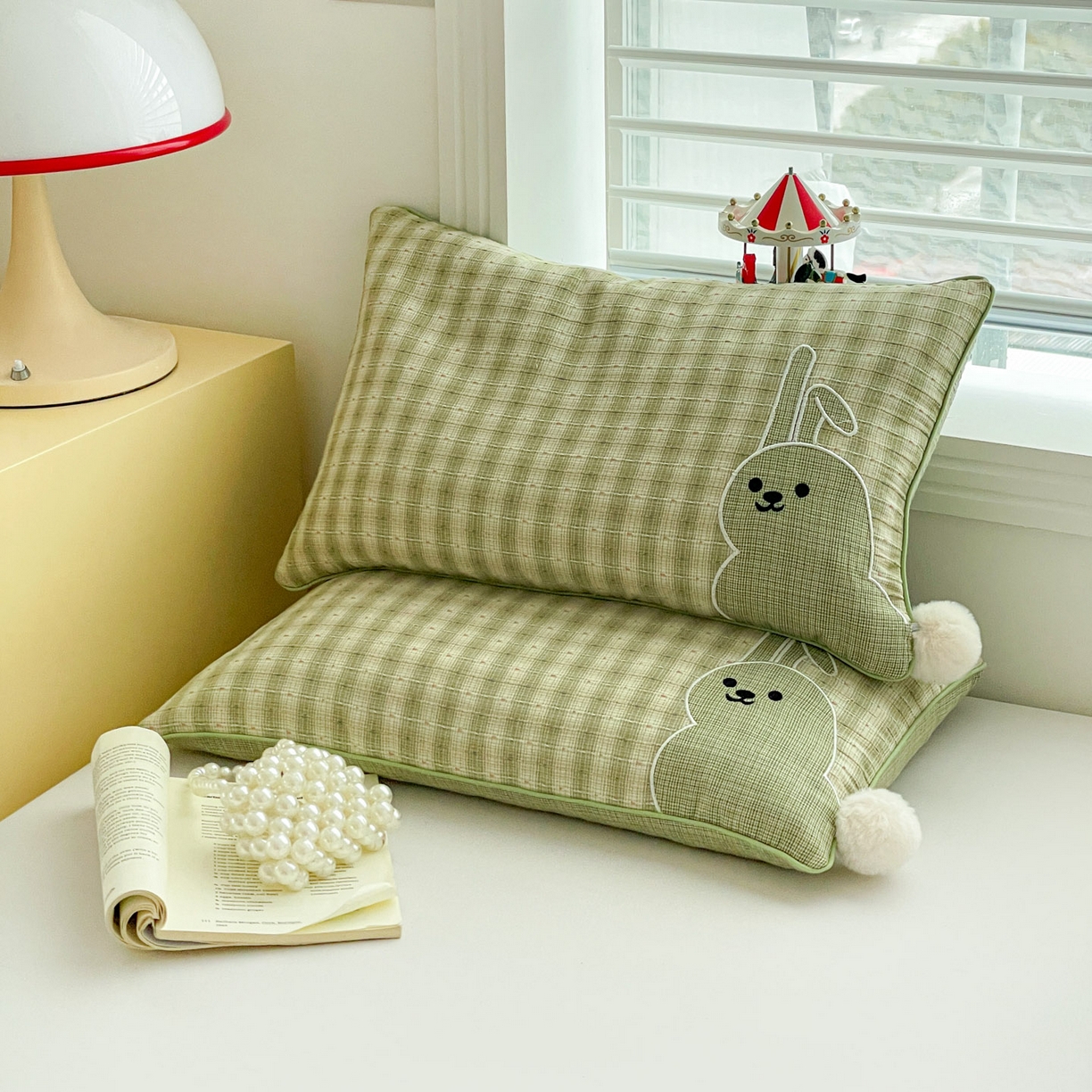 91家纺网 家纺一手货源 找家纺 （总）梦叶草 2026新款全棉毛球兔荞麦枕枕头枕芯