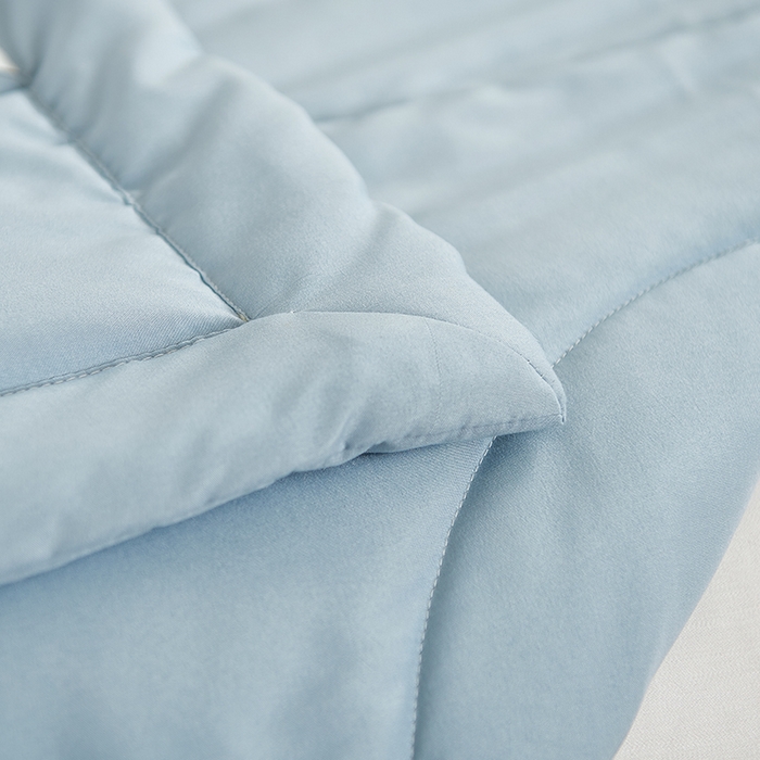 91家纺网 家纺一手货源 找家纺 憨豆家纺 2026新款艾草夏被空调被薄被子艾草驱蚊夏凉被礼品被子 天际蓝