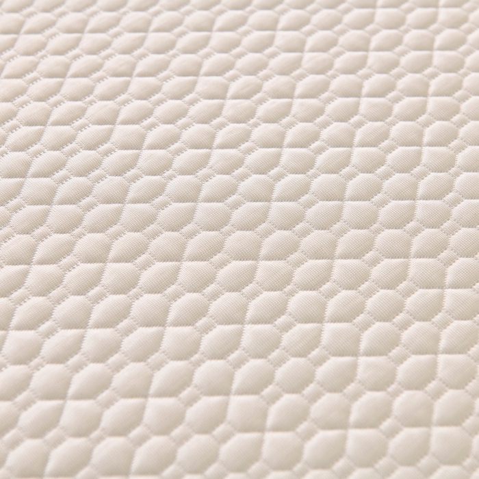 91家纺网 家纺一手货源 找家纺 梵克保罗 2026春夏新款PE中分子凉席三件套纯色平铺豆豆席凉席席子-四叶草系列 四叶草-云雾白