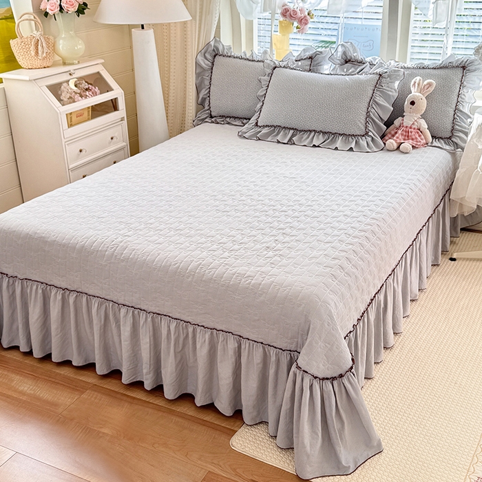 91家纺网 家纺一手货源 找家纺 苏米娜家纺SUMINA 2026春夏超柔云朵棉夏被床盖款四件套-安妮系列 安妮-可可灰