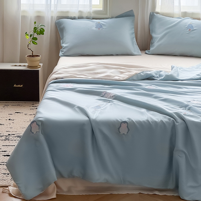 91家纺网 家纺一手货源 找家纺 （总）懒猫家纺 2026春夏新款兰精天丝夏被夏凉被空调被夏被四件套