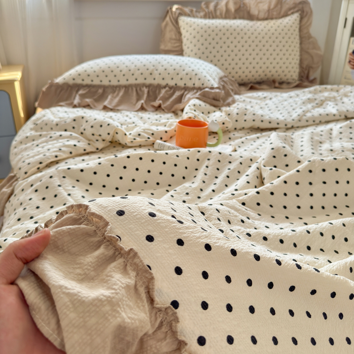 91家纺网 家纺一手货源 找家纺 （总）禾沐 2026新款云感泡芙棉床盖夏被四件套AA款（夏被款）