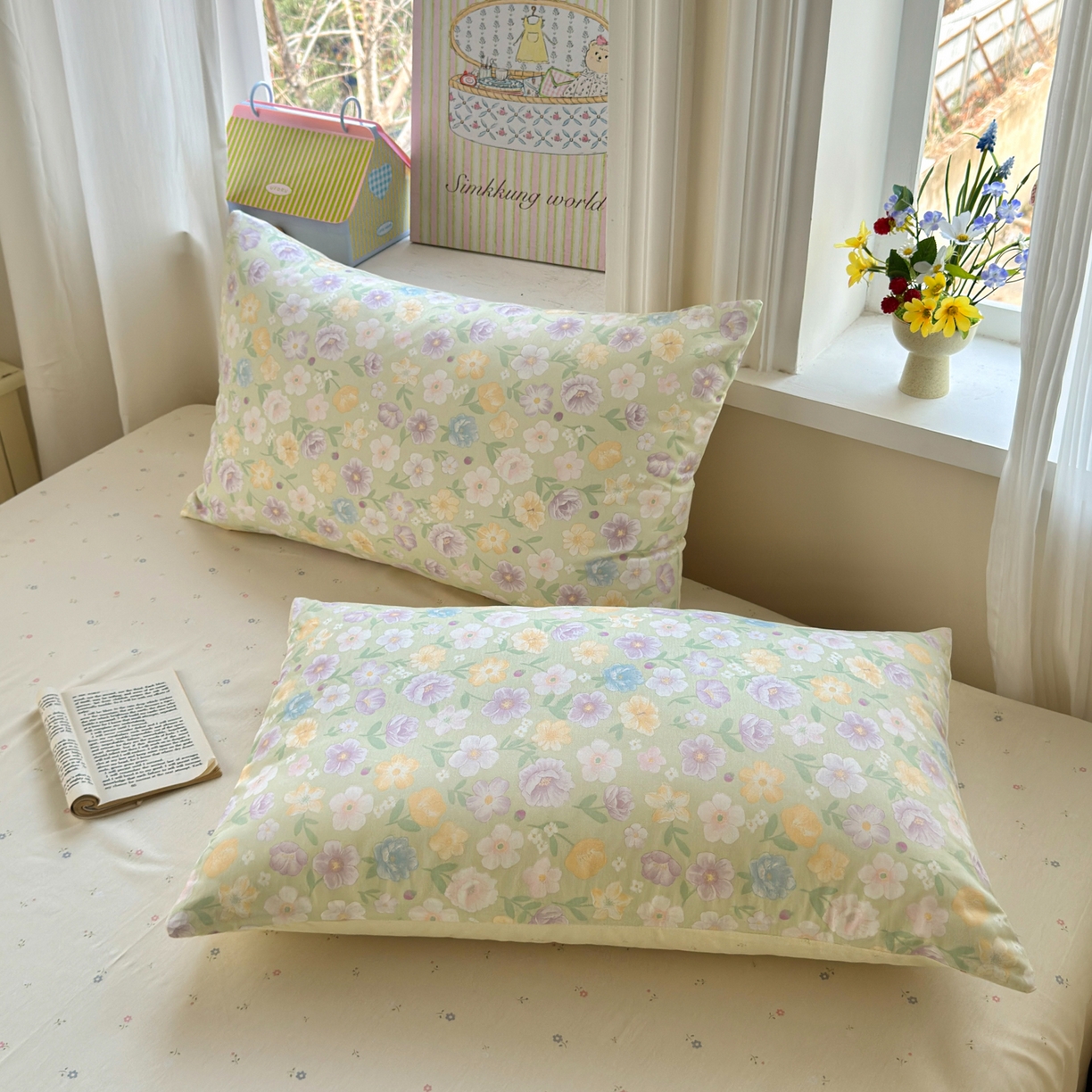 91家纺网 家纺一手货源 找家纺 （总）优彩 2026春夏新款全棉纯棉13070跑量款特价小碎花卡通四件套