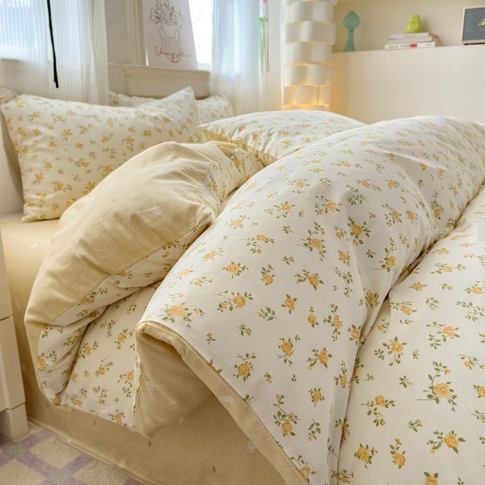 91家纺网 家纺一手货源 找家纺 （总）优彩 2026春夏新款全棉纯棉13070跑量款特价小碎花卡通四件套