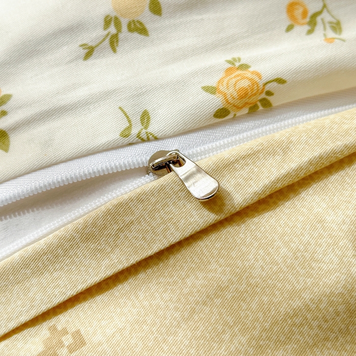 91家纺网 家纺一手货源 找家纺 优彩 2026春夏新款全棉纯棉13070跑量款特价小碎花卡通四件套 小黄花