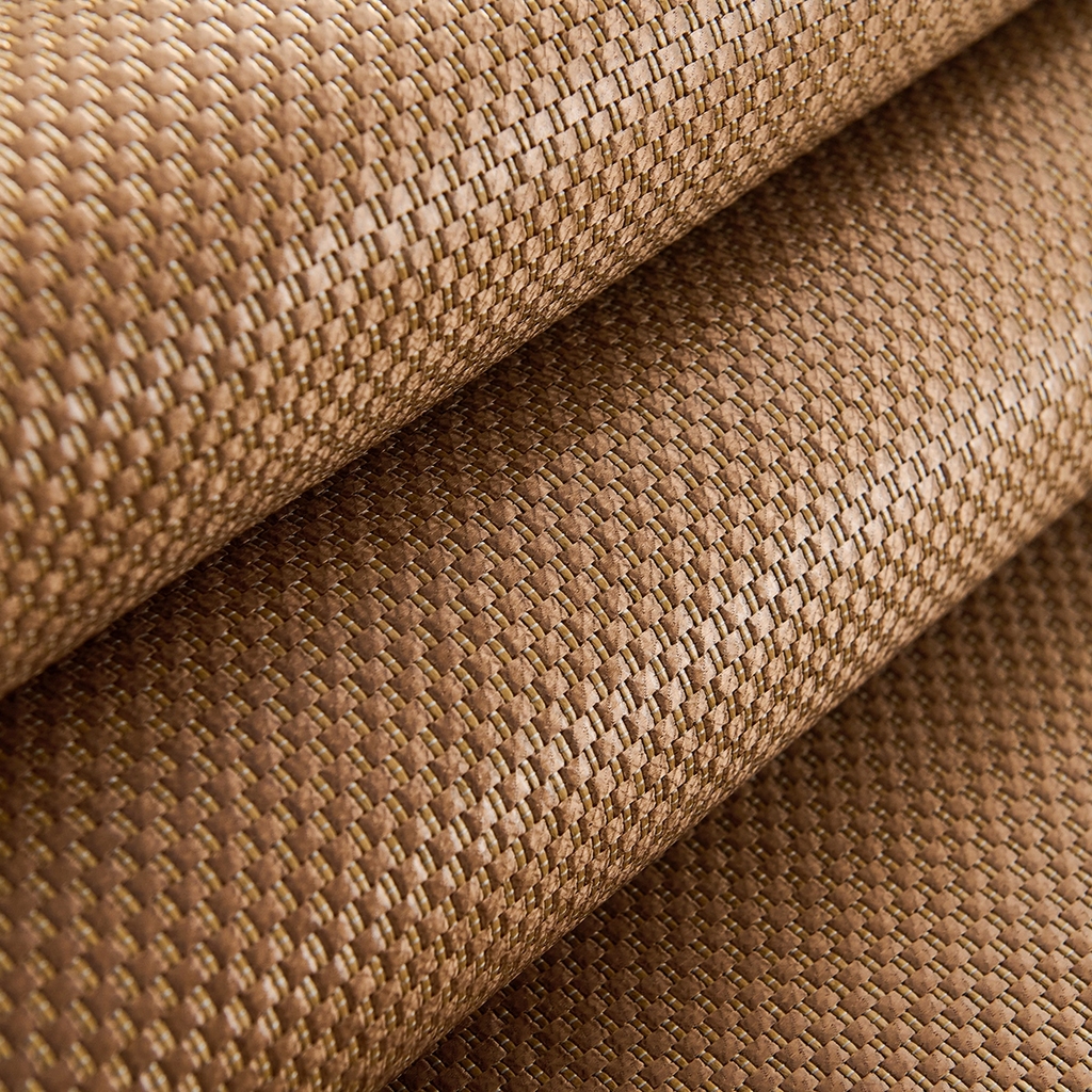 91家纺网 家纺一手货源 找家纺 梵克保罗 2026春夏新款3D复合冰藤凉席三件套 冰藤-落日-咖