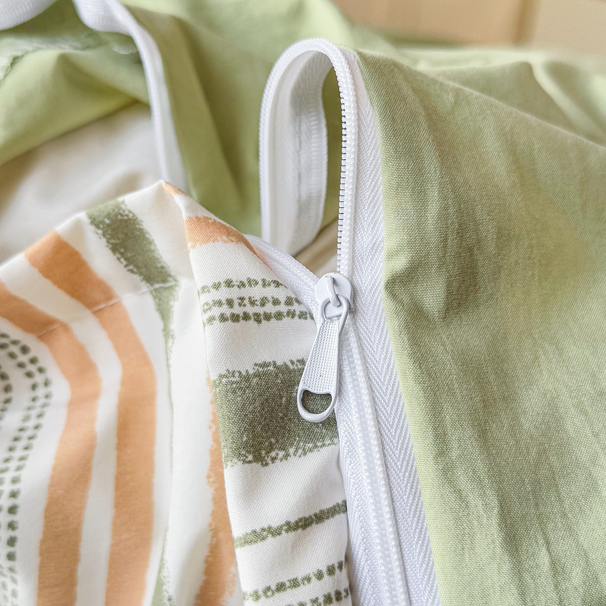 91家纺网 家纺一手货源 找家纺 铭浩家纺 2026春夏新款A类古法水洗云朵四件套 清木