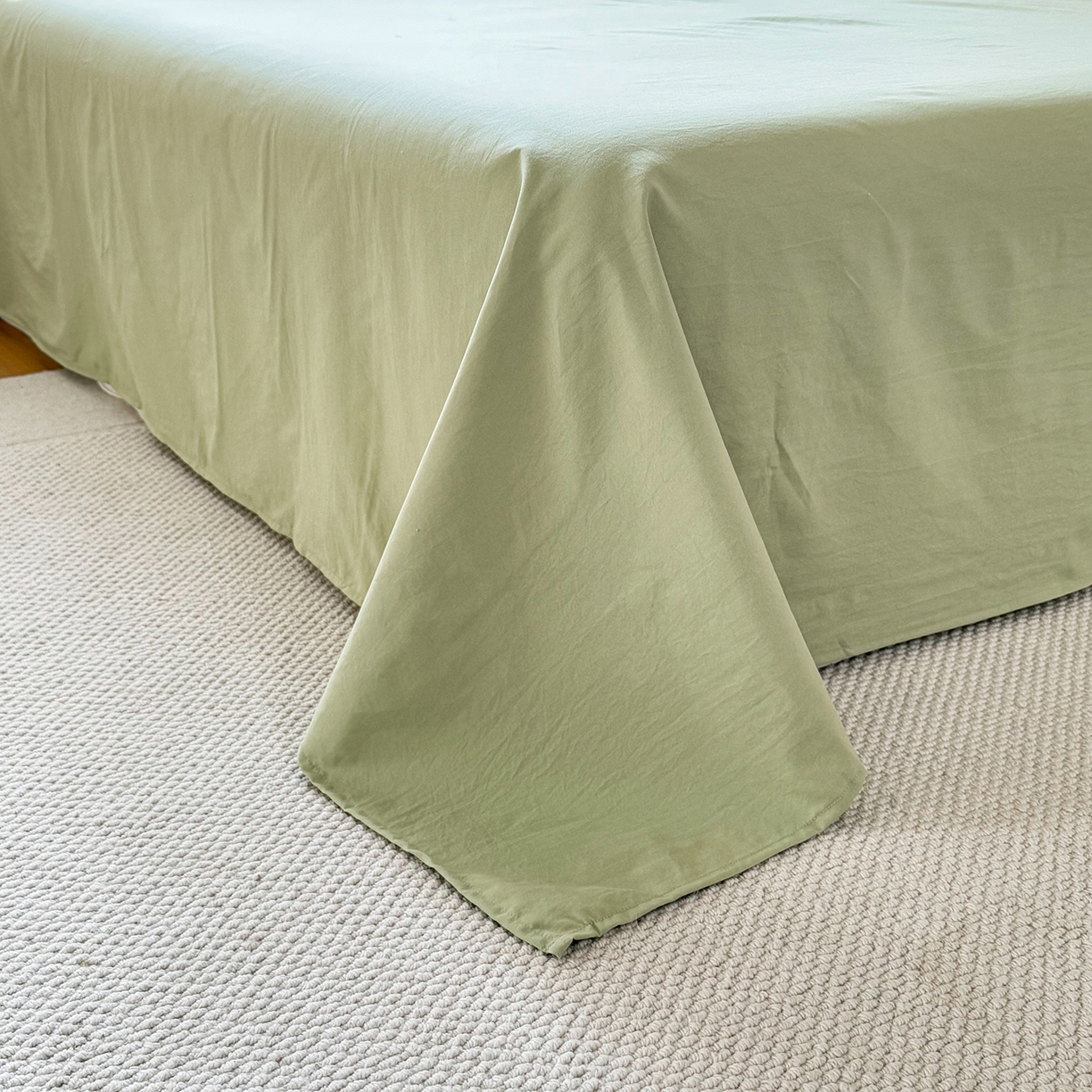 91家纺网 家纺一手货源 找家纺 铭浩家纺 2026春夏新款A类古法水洗云朵四件套 清木