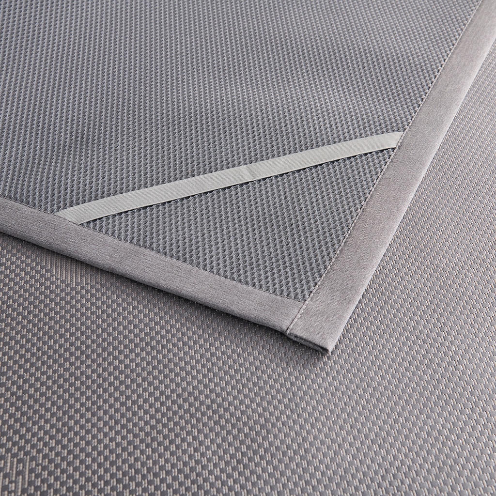 91家纺网 家纺一手货源 找家纺 梵克保罗 2026春夏新款3D复合冰藤凉席三件套 冰藤-心心相印-灰