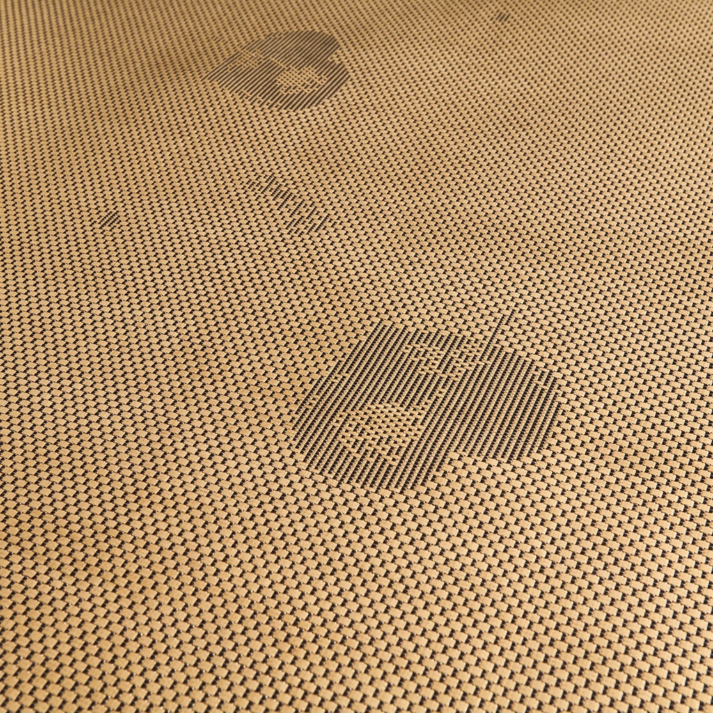 91家纺网 家纺一手货源 找家纺 梵克保罗 2026春夏新款3D复合冰藤凉席三件套 冰藤-心心相印-金