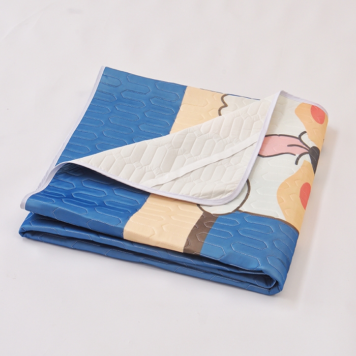 91家纺网 家纺一手货源 找家纺 佳鸿家纺 2026新款冰丝防水乳胶凉席隔尿垫姨妈垫床垫保护垫单人床双人床可机洗 防水蔚蓝柯基