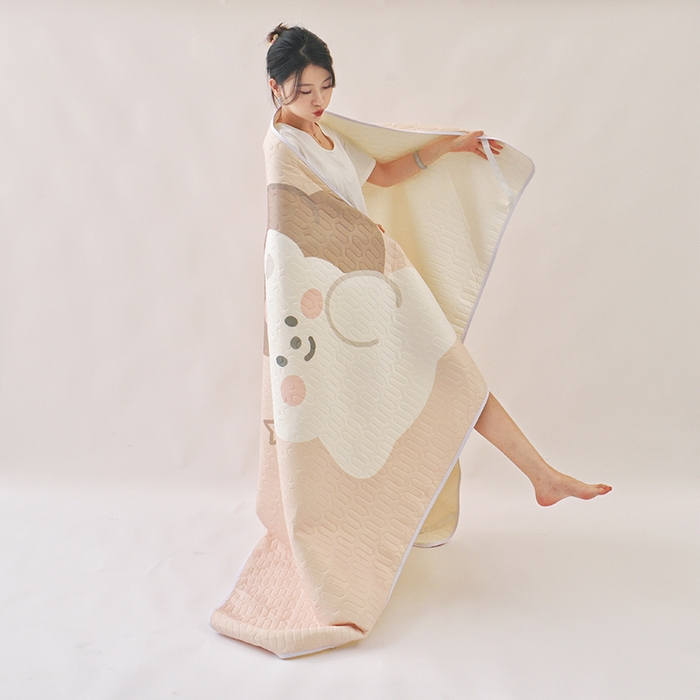 91家纺网 家纺一手货源 找家纺 佳鸿家纺 2026新款冰丝防水乳胶凉席隔尿垫姨妈垫床垫保护垫单人床双人床可机洗 防水白熊-咖