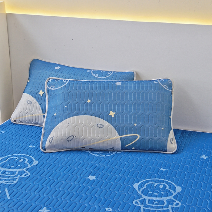 91家纺网 家纺一手货源 找家纺 佳鸿家纺 2026新款冰丝防水乳胶凉席隔尿垫姨妈垫床垫保护垫单人床双人床可机洗 防水太空星球