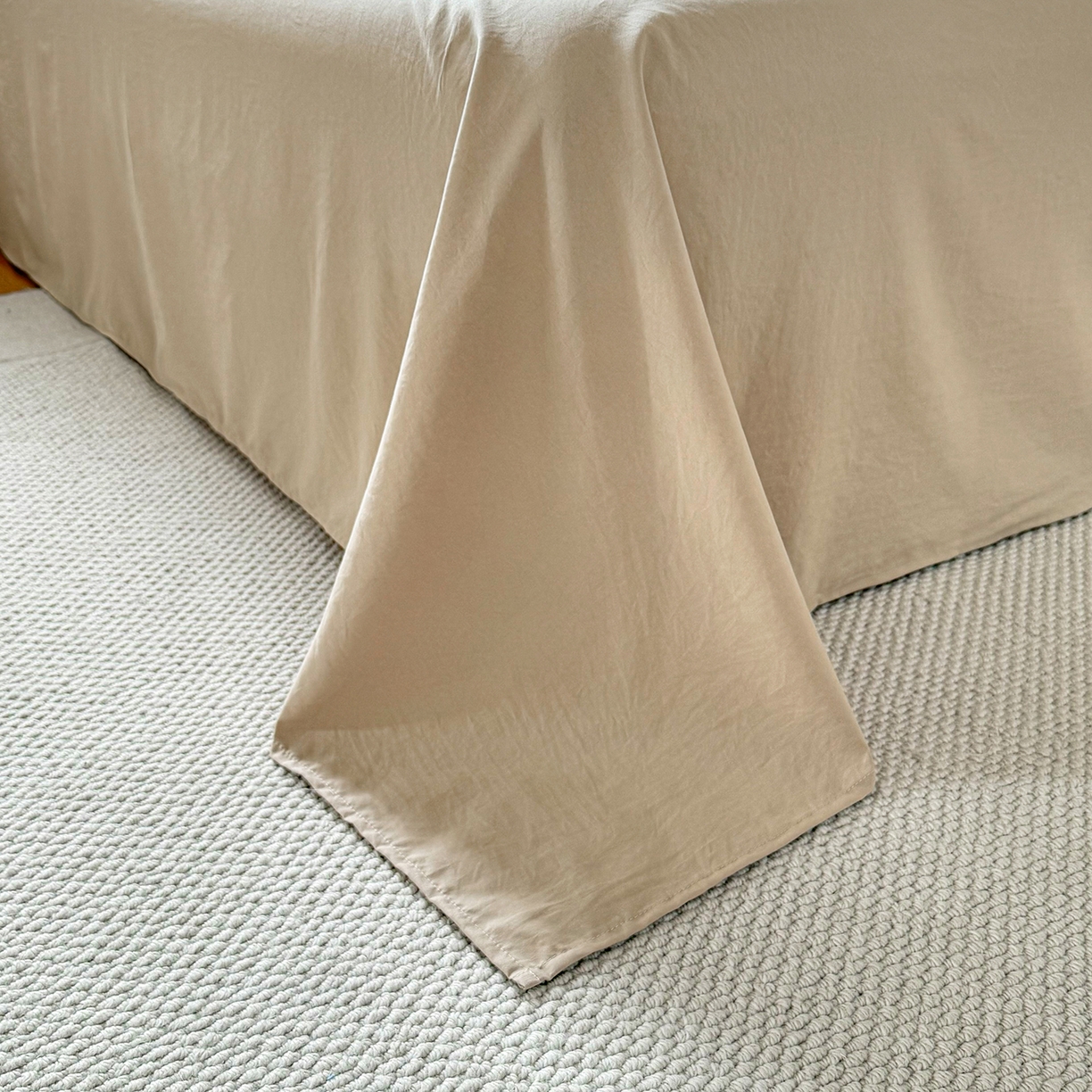 91家纺网 家纺一手货源 找家纺 铭浩家纺 2026春夏新款A类古法水洗云朵四件套 晚风柔情