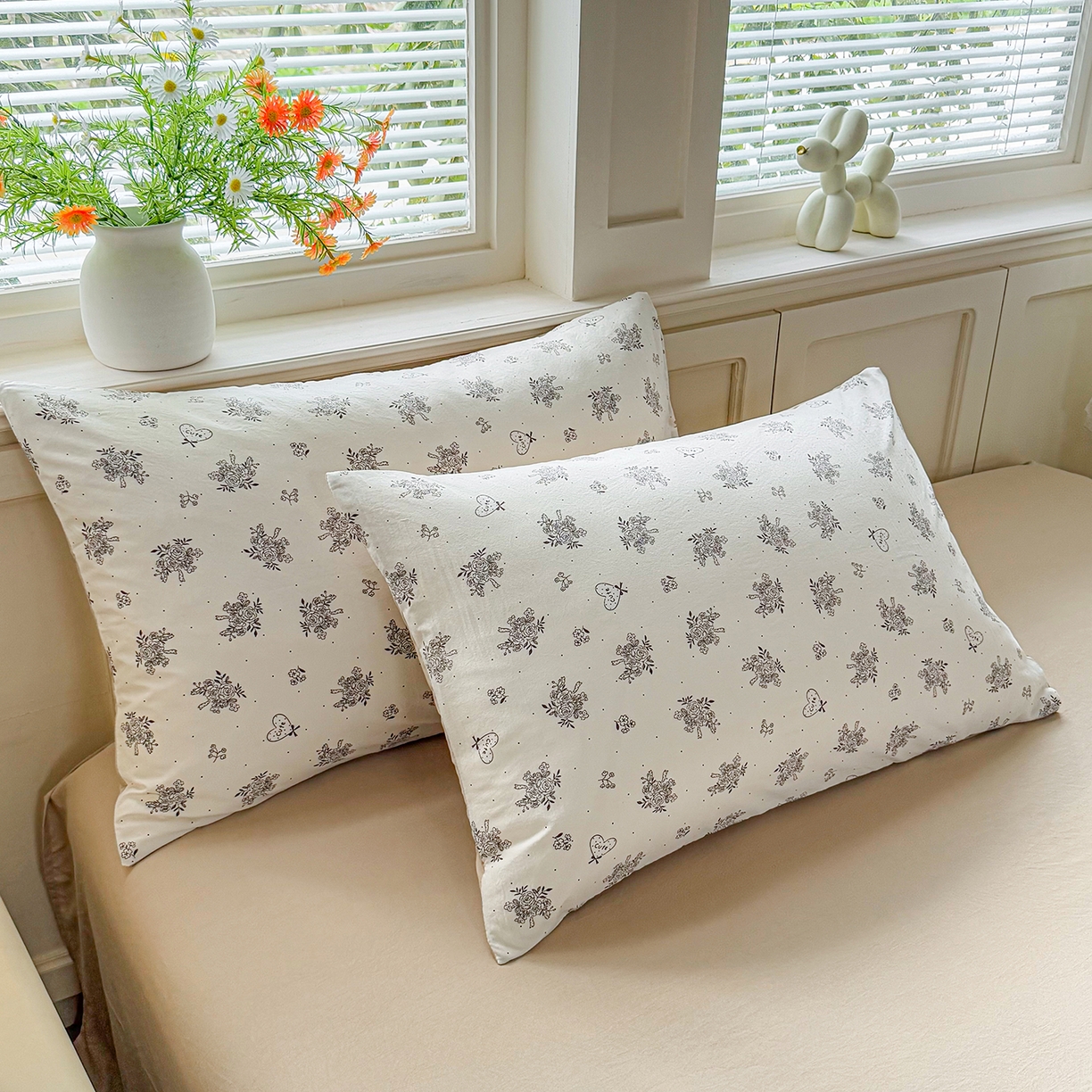 91家纺网 家纺一手货源 找家纺 铭浩家纺 2026春夏新款A类古法水洗云朵四件套 晚风柔情