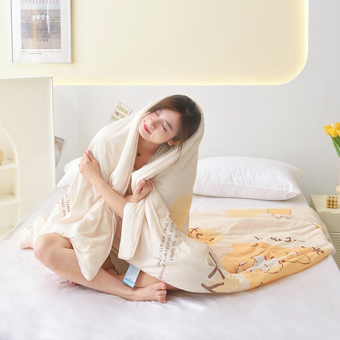 91家纺网 家纺一手货源 找家纺 佳鸿家纺 2026新款冰淇凌夏凉被凉感丝加氨卡通夏被空调被冷感薄被子单双人床可机洗 嘟嘟狗