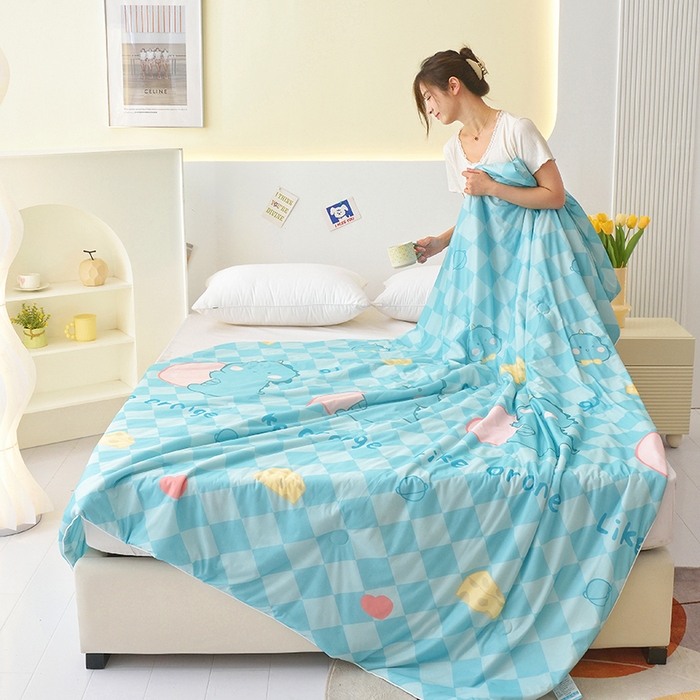 91家纺网 家纺一手货源 找家纺 佳鸿家纺 2026新款冰淇凌夏凉被凉感丝加氨卡通夏被空调被冷感薄被子单双人床可机洗 泡泡龙