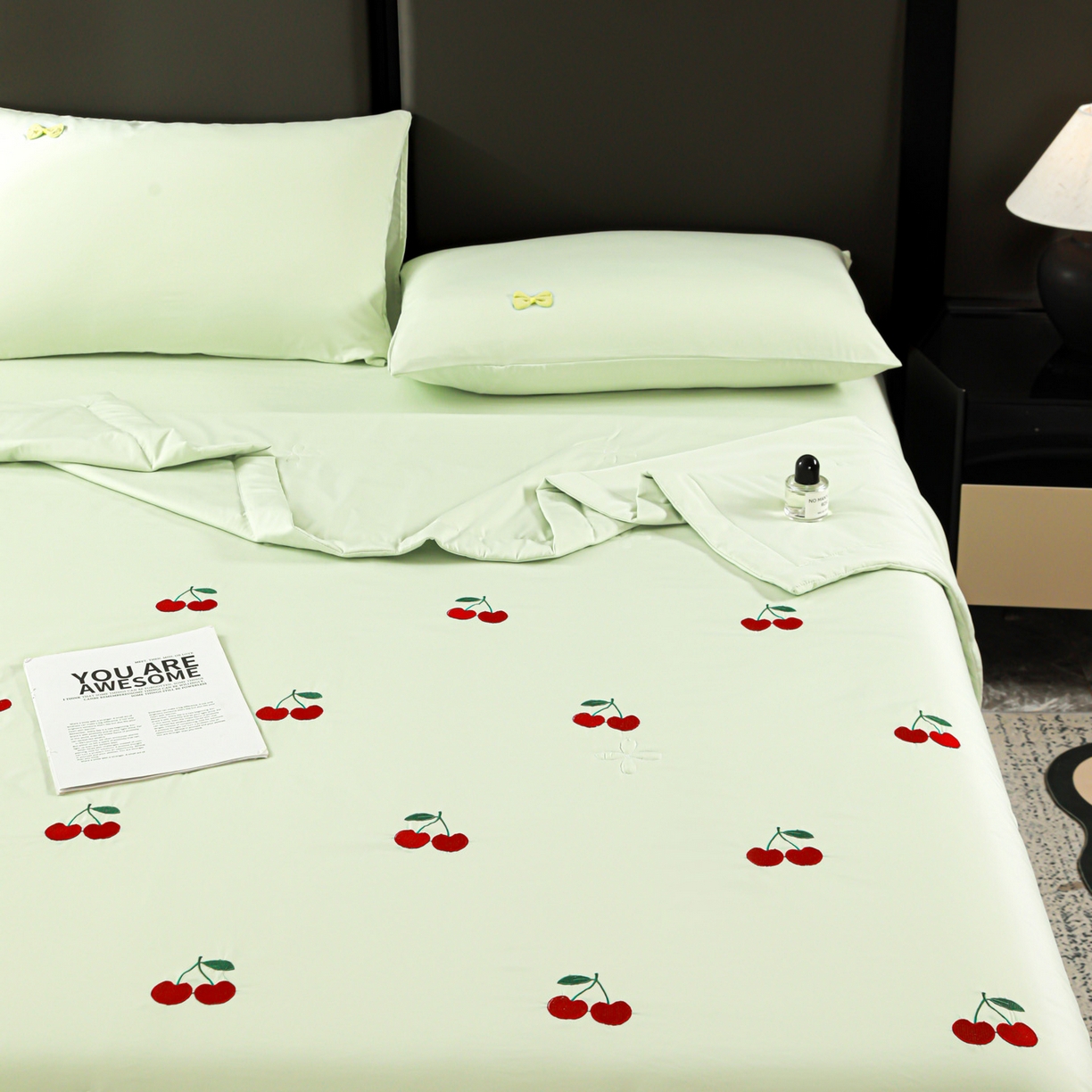 91家纺网 家纺一手货源 找家纺 （总）佳鸿家纺 2026新款A类凉感冰柔丝刺绣手包边夏凉被夏被四件套 提供质检报告