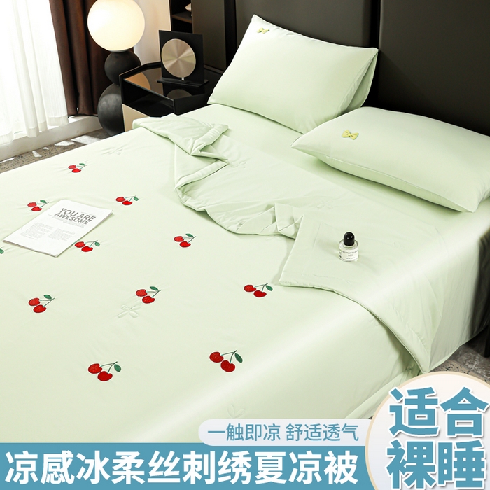 91家纺网 家纺一手货源 找家纺 佳鸿家纺 2026新款卡通乳胶凉席二件套三件套冰丝软席空调席跨境爆款 太空星球