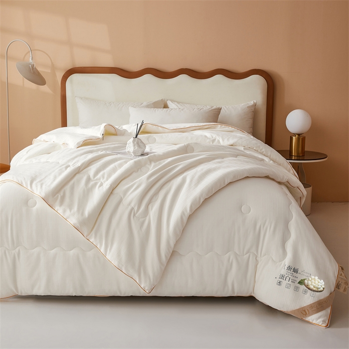 91家纺网 家纺一手货源 找家纺 （总）小禹仔家纺 2026新款全棉提花蚕丝被拉链二合一子母被冬被春秋被夏被被子被芯加厚棉被