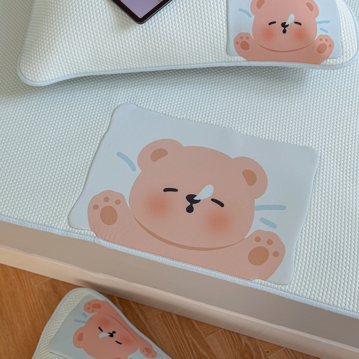 91家纺网 家纺一手货源 找家纺 （总）GUJARY古家丽 2026新款即凉萌趣中分子床笠凉席三件套-风格二