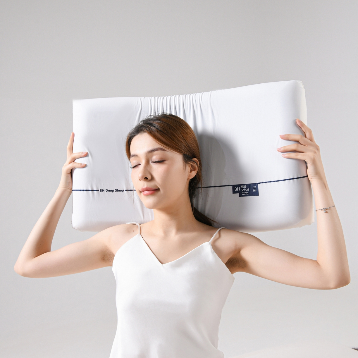 91家纺网 家纺一手货源 找家纺 （总）圣靓家纺 2026新款零压力记忆枕某朵同款酒店记忆棉枕芯深睡眠云朵双芯蓝白Pro零压记忆棉枕头